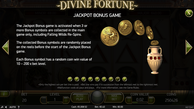 Бонусная игра Divine Fortune 3