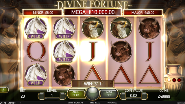 Игровой интерфейс Divine Fortune 9