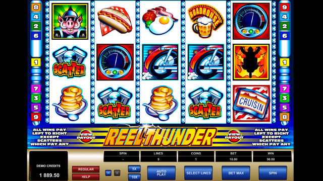 Игровой интерфейс Reel Thunder 7