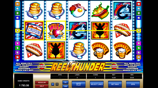 Игровой интерфейс Reel Thunder 8