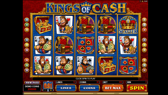 Игровой интерфейс Kings Of Cash 1