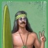 Зеленый сёрфингист
